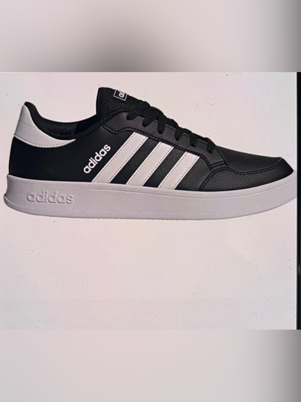 Adidas Breaknet Men's Black & White Court-Style Sneaker Size 8